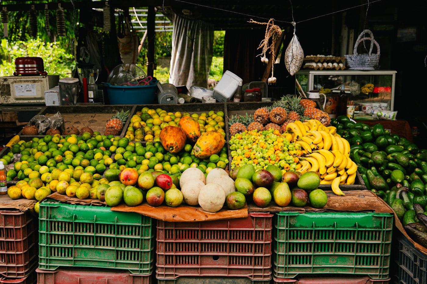 A vibrant display of fresh produce