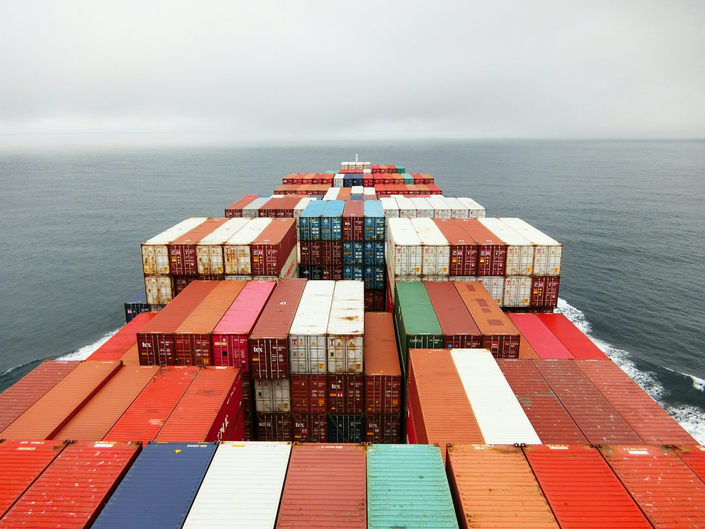 The view from a ship's bridge over the ocean